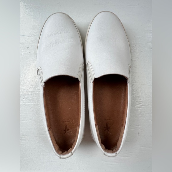 Frye Lena Slip-On White Leather Loafers - Picture 4 of 6